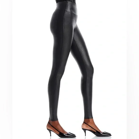 Spanx Faux Leather Black Leggings, S - Picture 10 of 10